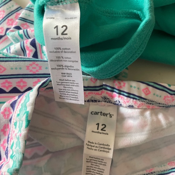 Carter’s Girls 12 Months Outfits -4 piece lot EUC - Picture 8 of 8